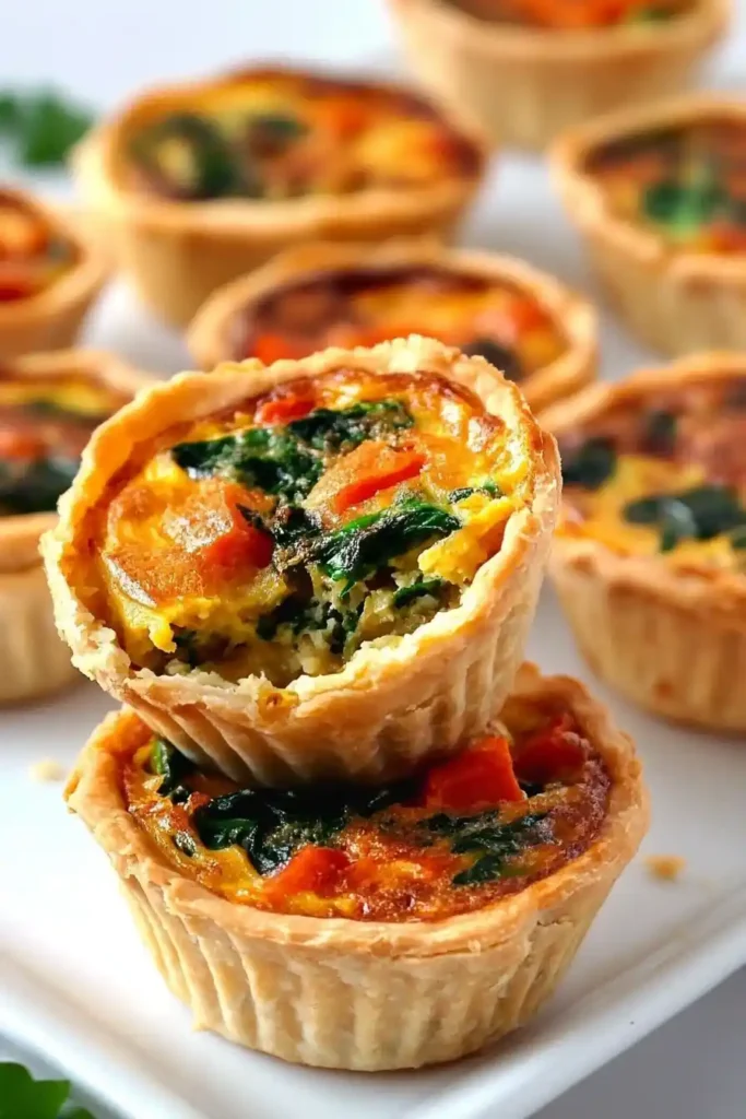 Mini vegan quiche bites