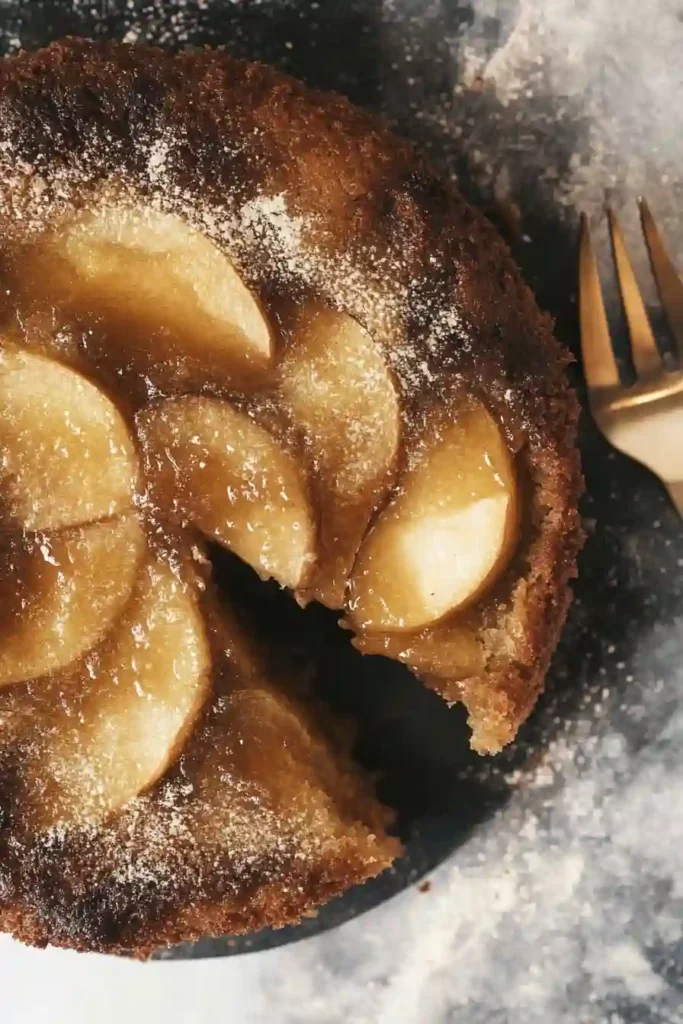 vegan upside down apple cake